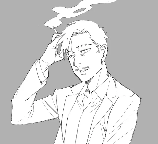 そういや昨日新しいペンで描いてみたラディカルホスピタルの榊先生と辺境警備の隊長さん 