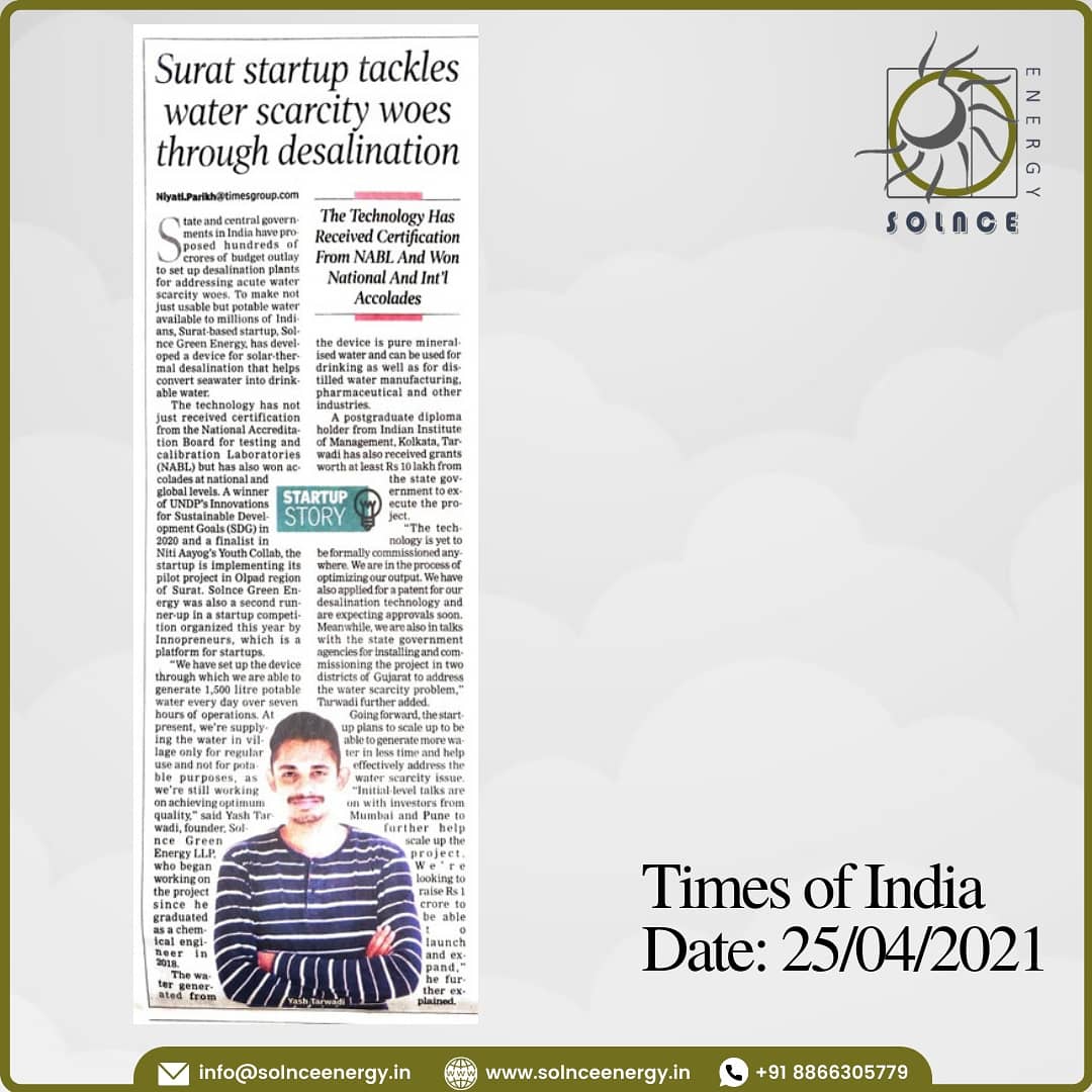 EnergySolnce's tweet photo. Thanks for featuring @timesofindia  Kudos to the team! https://t.co/Siyrp0udHn