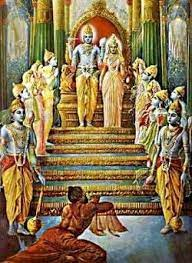 King Ambarisha was fasting after a yagna to get SudarshanChakra as blessing from Vishnu. Last moment, Durvasa arrived and asked him to wait until his bath. Though it was time to break the fast to fulfill his vow, but it would be impolite to eat before serving his guest.5/23