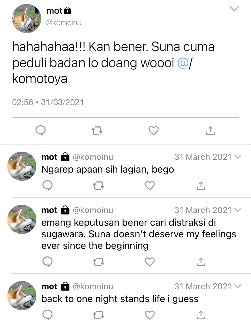 69. Akhirnya setelah beres sekian take, sekian lagu, dan sekian gels alkohol, Suna ngechat. cw // harsh words, implied nsfw