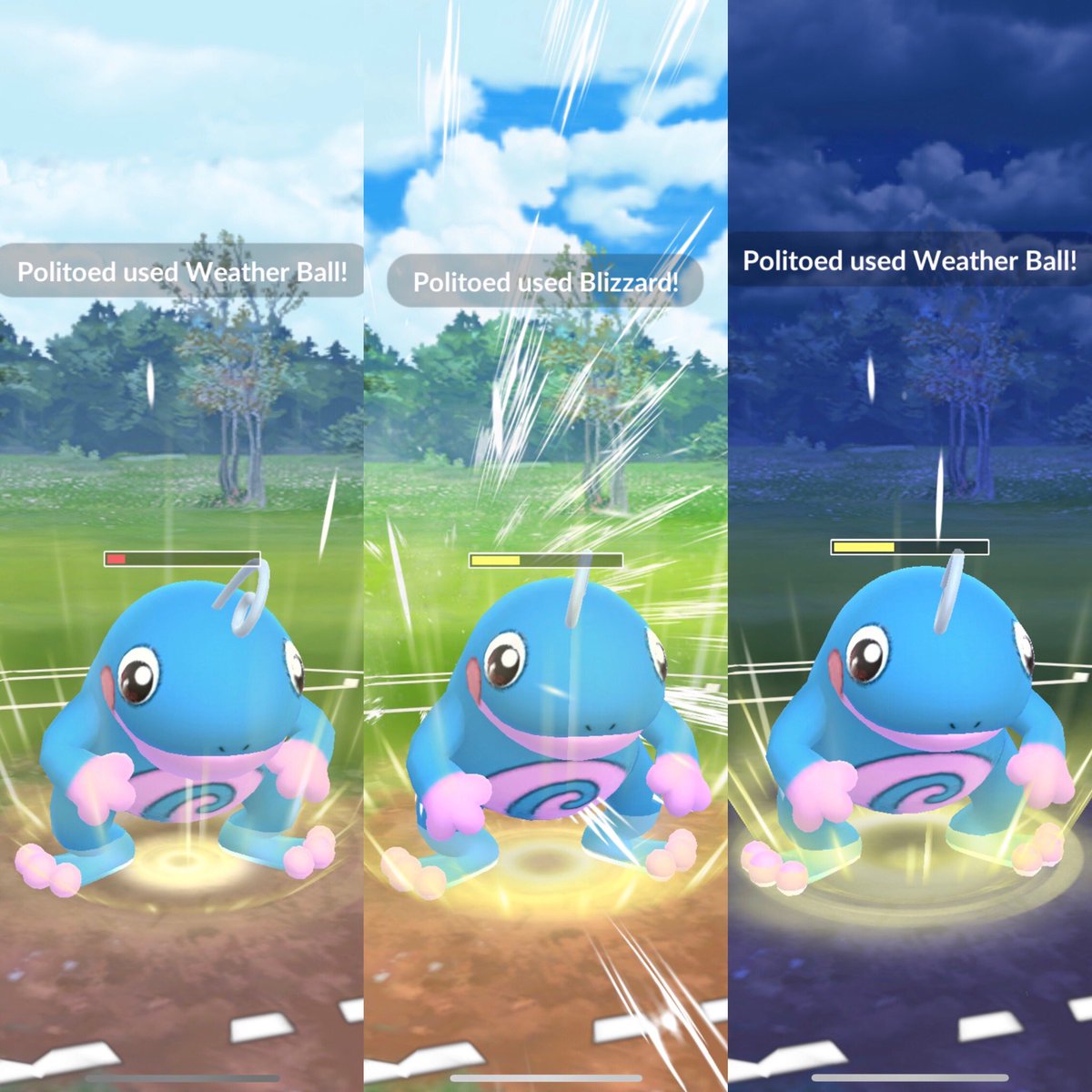 Today’s #mvp 🏆  ➡️ #politoad ✨ 
—
Wow I’m impressed with my politoad’s performance today! 🤩
—
#pokemongo #gbl #pvp #greatleague #greatleagueremix