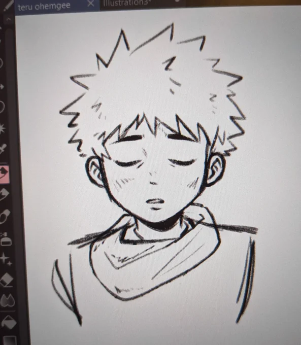 i was trying to remake my teru piece.. he's Died now. 