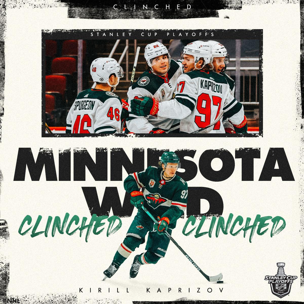 NHL's tweet photo. The #StanleyCup Playoffs are going to be WILD!

Please welcome the @mnwild to the party, folks. 🙌 https://t.co/vfF5LwQZGv