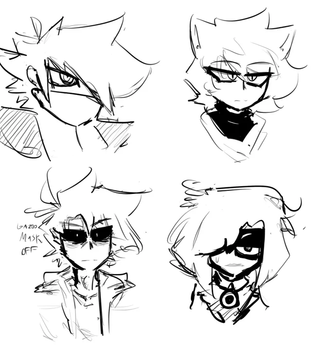 Sketches of mine and some friends OCs 