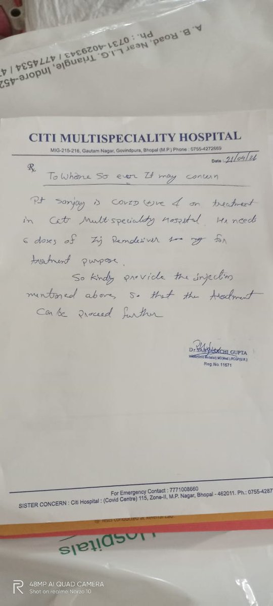 JeinPriyesh's tweet photo. Needed remdesivir injection in city multispeciality hospital govindpura bhopal
@vaibhavpawarmp @OfficeofSSC @BaggaNeha @abhimanyuBJPmp @Offtejasvisurya https://t.co/awAOHcHPzN
