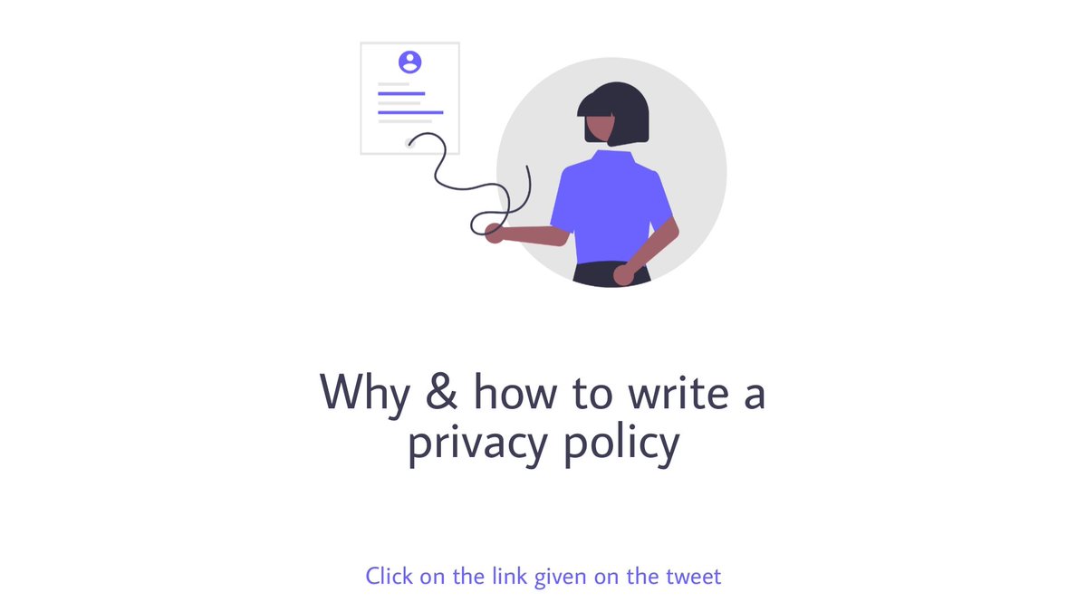 Webbgo_in's tweet photo. Thinking of drafting a privacy policy or any legal page on your website ? This #Webbgo #Sunday #Blog will help you write your policy page.
Click on the link given below :
https://t.co/Z7vKqIMBYF https://t.co/fo9PIJn7QU