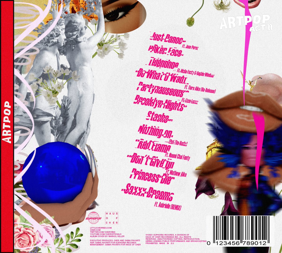 Cheryiins's tweet photo. ★ ARTPOP ACT II

★ Cher's Fourth Studio Album

★ Booklet in the thread 

★ With Major Singles as Just Dance, Telephone and Do What U Want

★ Thank you for Supporting me.

@EuphoriaRecord https://t.co/8aDQuxvukH