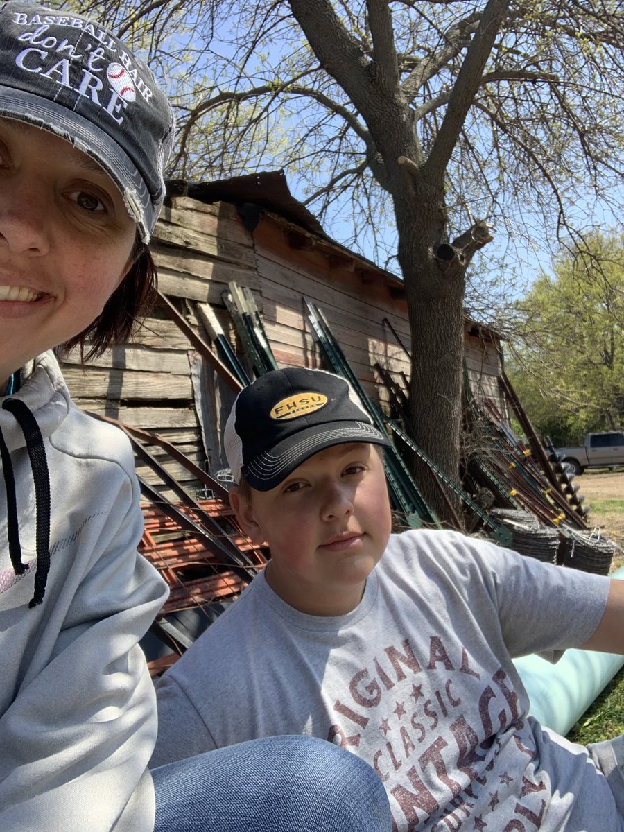Cooper and I waiting for the next round of moving cows today. Farm Life.