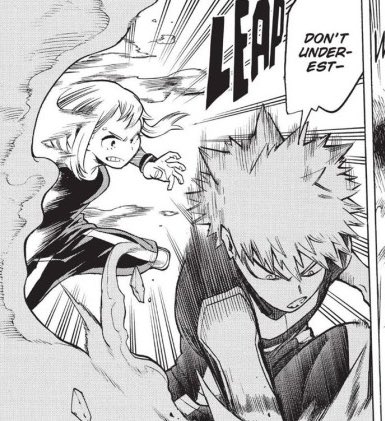 Something I really enjoy about Bakugou and Urarakas fight is how they both struggle with this idea of being underestimated and their perceive weakness.  #kacchako
