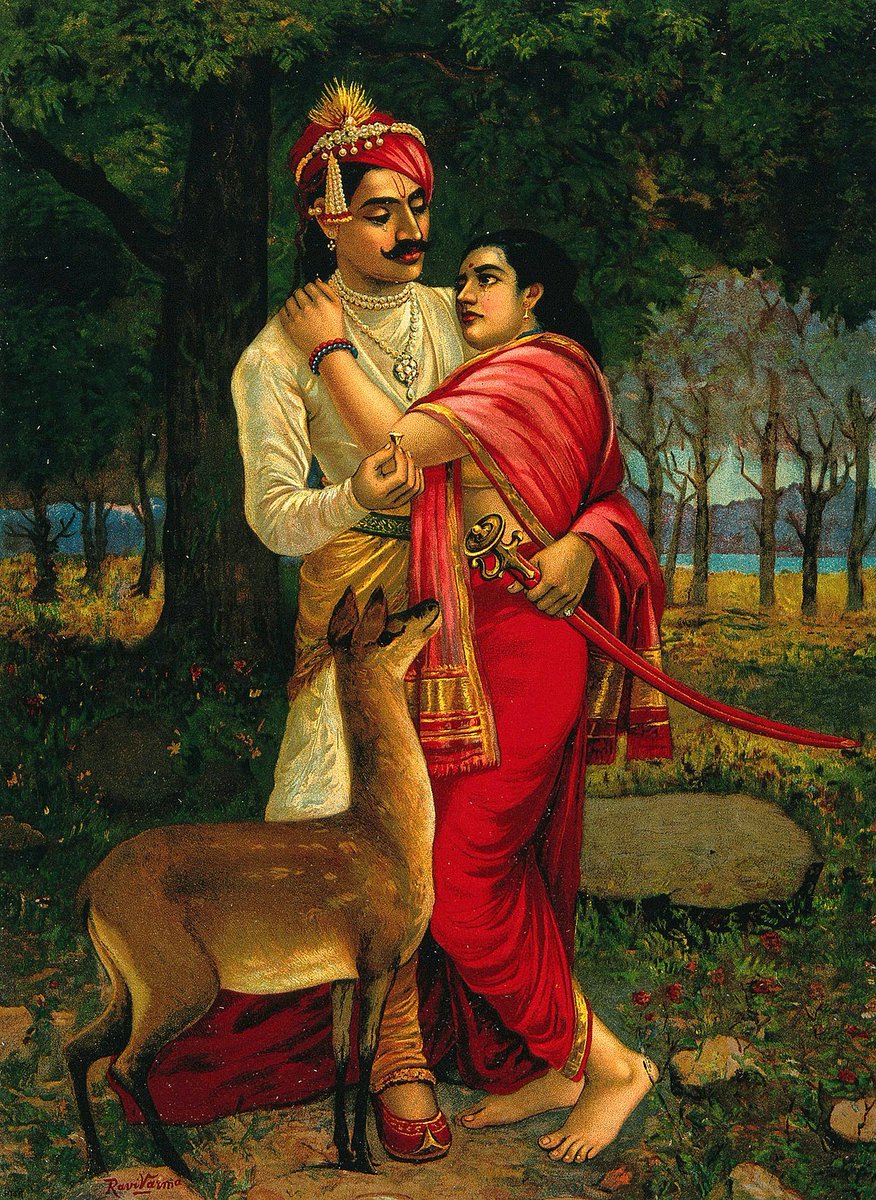 Sure enough, Dushyanta forgot all about her and remembered everything only when he saw the ring, much later after she had lost it. Finally, the two lovers reconciled and lived together happily ever after, along with their son, Bharata.9/23