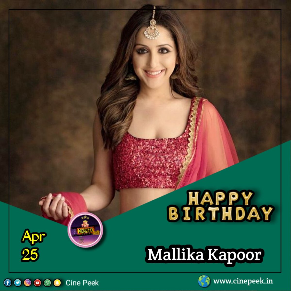 #CinePeek Team Wishing a Happy Birthday To Actress @imallikakapoor 🎂💐

#MallikaKapoor #HBDMallikaKapoor #HappyBirthdayMallikaKapoor #CinePeekBDayWishes