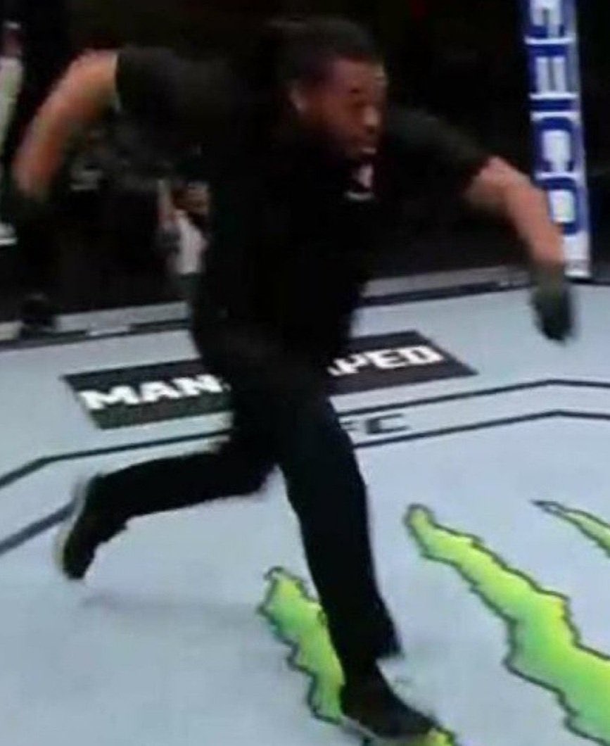 homerzone's tweet photo. Nobody:
Herb dean literally the entire night: #UFC261 https://t.co/N2DeiMkY3c