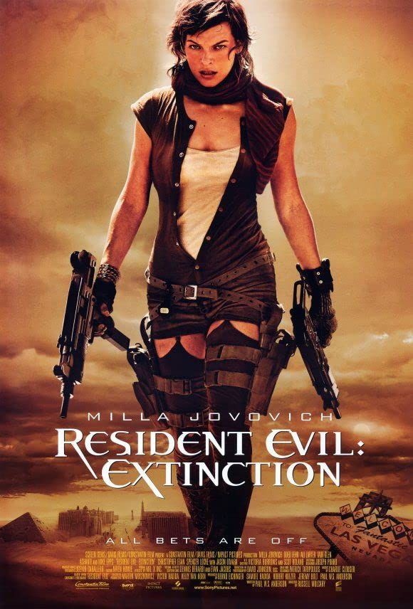 Genre: Action, Horror, Sci-fiRESIDENT EVIL (2002)RESIDENT EVIL: APOCALYPSE (2004)RESIDENT EVIL: EXTINCTION (2007)RESIDENT EVIL: AFTERLIFE (2010)RESIDENT EVIL: RETRIBUTION (2012)RESIDENT EVIL: THE FINAL CHAPTER (2017)SOON: R.E: WELCOME TO RACCOON CITY (11.24.21)11/10 