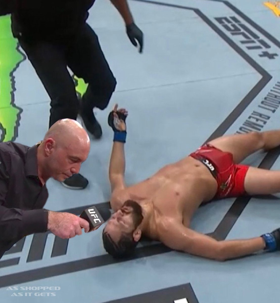 Joe Rogan out here interviewing fighters after a knockout again