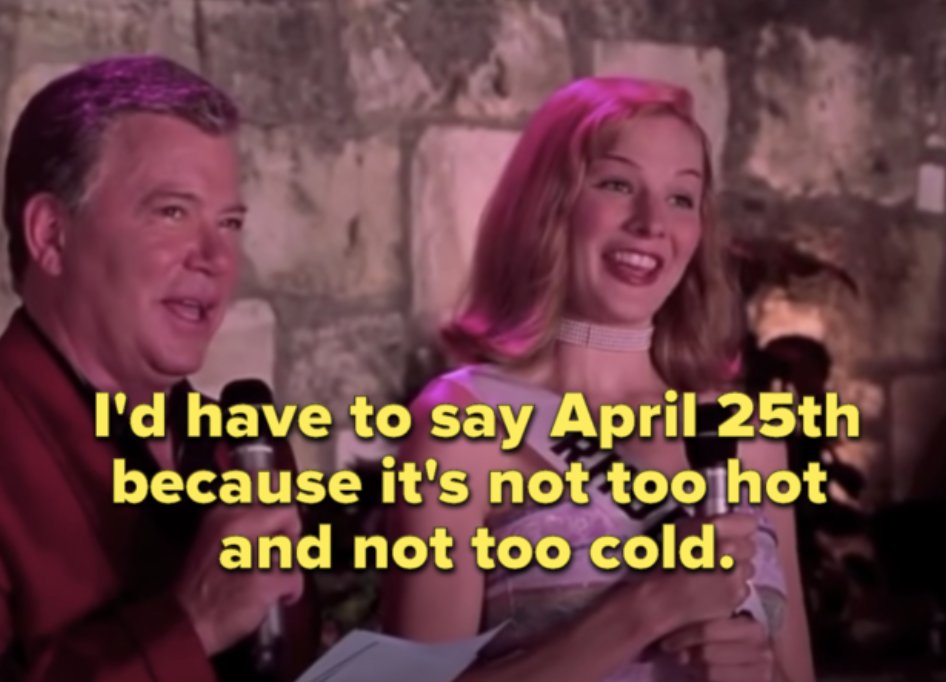 April 25th... the perfect date.