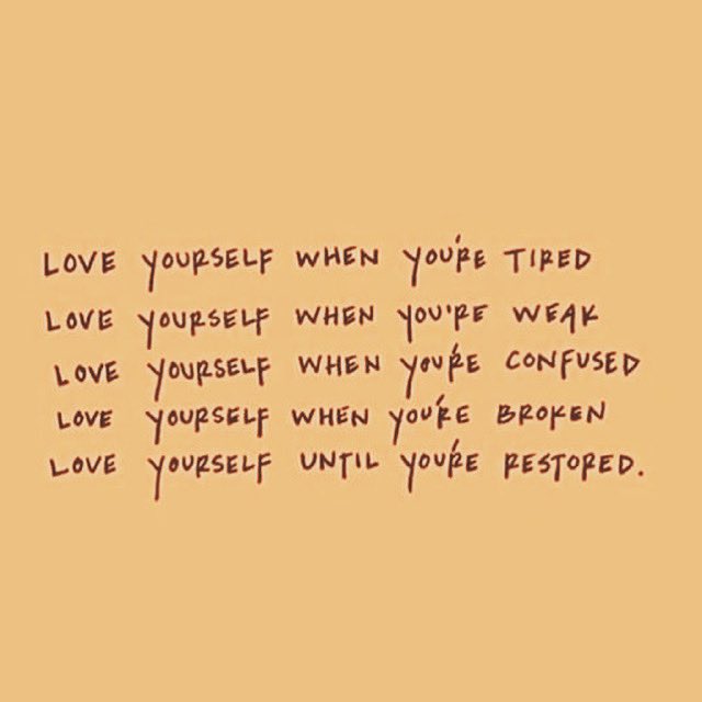 MindfulEveryday's tweet photo. Love yourself. 
#mindfulness 

Image: Unknown https://t.co/g16JMdozPf