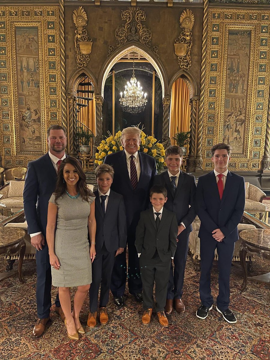 Honored to have my entire family be able to spend time with President Trump. We know our country is better than the socialist path the Dems are taking us down. We know we need to win in 2022 & get back on track. Stay positive & believe. We are going to make good things happen!