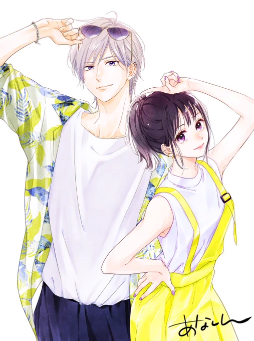 読んでくださった方、感想くださった方ありがとうございます😭🙏

こちら表紙と巻頭扉の元絵

本誌ではデザイナーさんに可愛くカッコよくしていただいてますし、インタビューページまで作ってもらってるので、よかったらぜひ見てみてください☺️ 