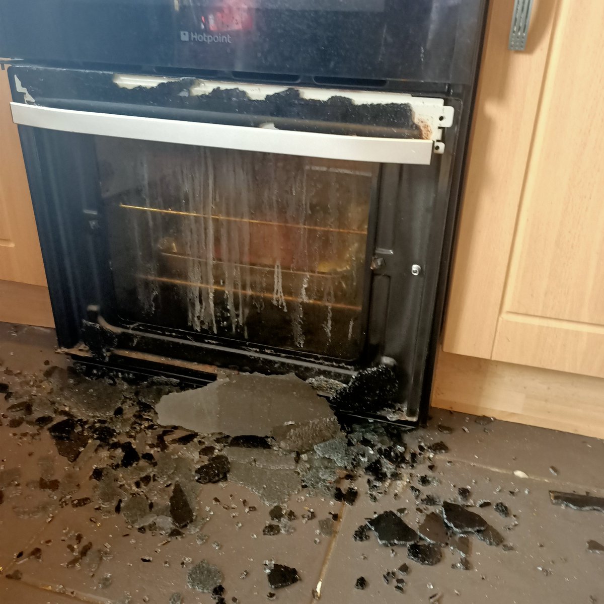 Unbelievably disappointed with <a href="/HotpointUK/">Hotpoint UK</a> Today my 2 year old oven exploded next to my 7 year old child. There response, it's past the 1 year warranty. They finally agreed to send an engineer on the 10th of May and not to use it until then. 

<a href="/HotpointSupport/">Hotpoint Support</a>