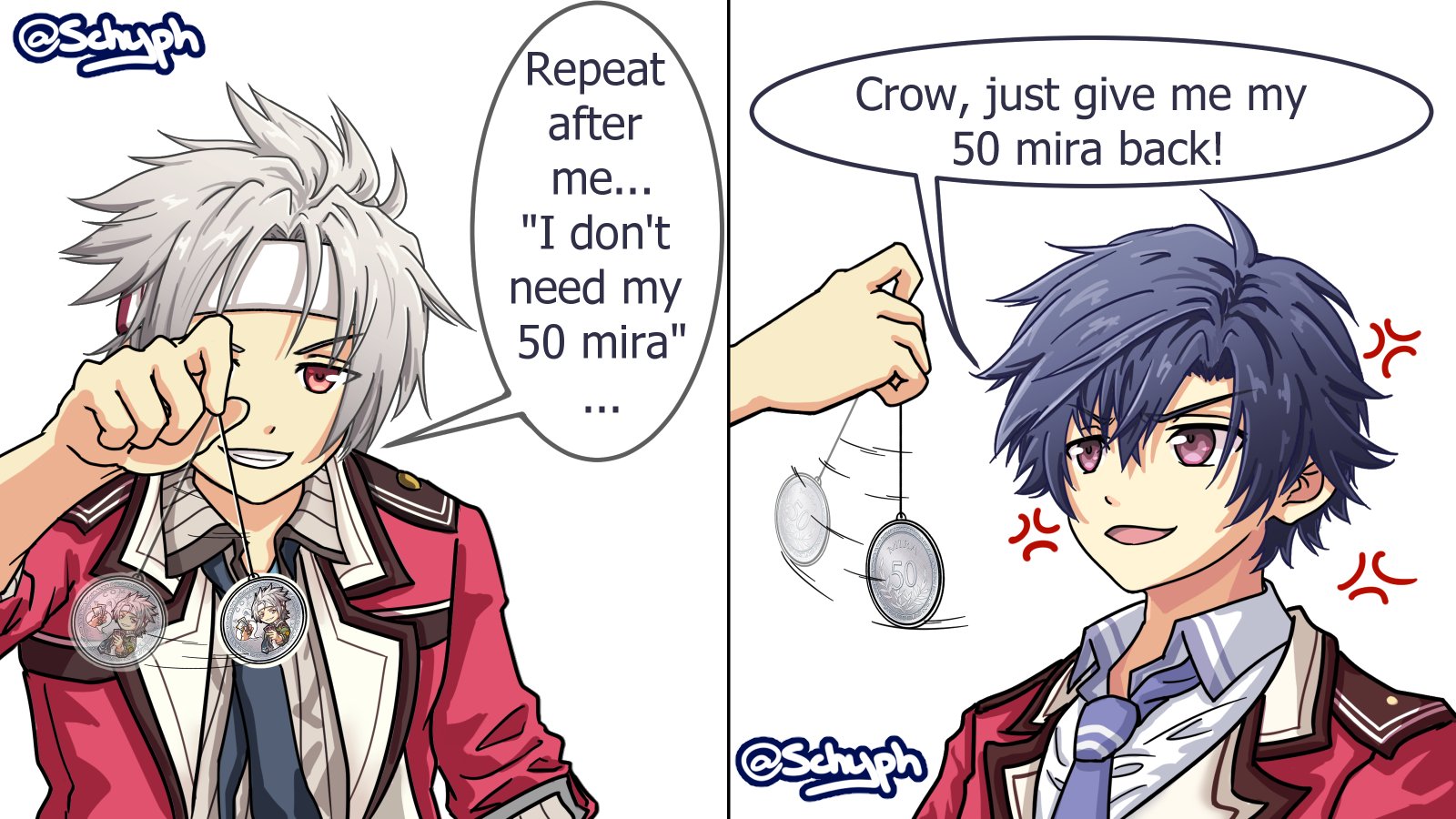 Schyph Bet Crow Would Find Multiple Ways To Wiggle Out Of Returning Rean S 50 Mira Xd Selling Trails Kiseki Acrylic Charms Limited Stock T Co Tr0ocftzjm Trailsofcoldsteel 閃の軌跡 Kiseki 軌跡 Reanschwarzer リィン シュバル