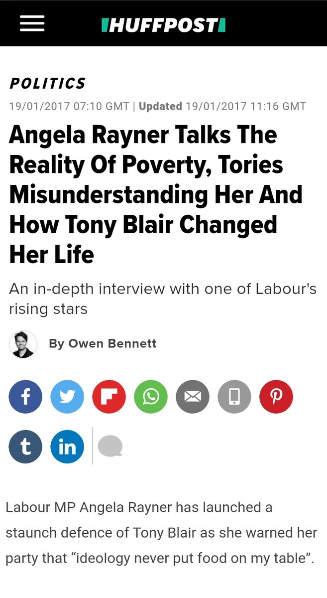 YOUR children benefitted from Blair.So that's okay  @AngelaRayner ?What about Iraqi children?"Ideology never put food on my tableI talk about Blair’s tenure, because it changed my life, it gave my children a life that I could never have dreamt of" https://www.independent.co.uk/life-style/health-and-families/health-news/iraq-records-huge-rise-birth-defects-8210444.html
