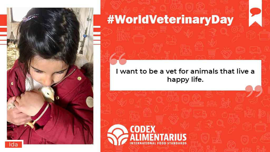  | Thank you very much for joining us in celebrating  #veterinarians Let us close this thread with the words of Ida, 6yo from Germany:"I want to be a vet for animals that live a happy life" #WorldVeterinaryDay