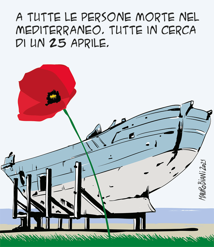 maurobiani's tweet photo. #25aprile Liberazione.
Cosa ci hanno regalato i nonni e bisnonni che hanno contribuito alla Liberazione, alla Costituzione, alla Democrazia. Senza indifferenza.
La vignetta oggi su @repubblica 
E buon 25 aprile a tutte/i. https://t.co/HS89klmdRs