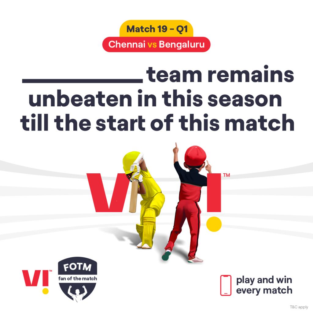 Follow us, answer correctly in the comments section and you can win an iPhone in every match. Also, keep an eye out for the next question.

Go ahead and challenge your friends and family to beat you in this game.

#FanOfTheMatch #CSKvRCB #IPL2021