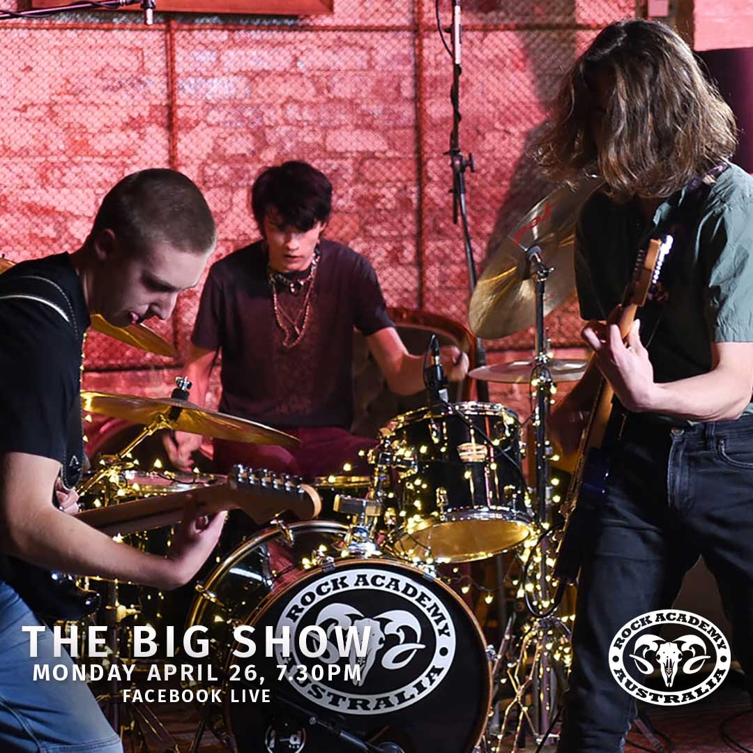 RockAcademyAus's tweet photo. The Big Show 23. 
Premieres at 7.30pm on April 26 (tomorrow).
Facebook Live

https://t.co/HmmzkplQtK
Image: https://t.co/IOCEmxGlrH

#originalmusic #livemusic #rock #melbourne #rockacademy #teenagers #schoolholidays #liveshow #music #capturedbymichele https://t.co/xsT1rBnb6I