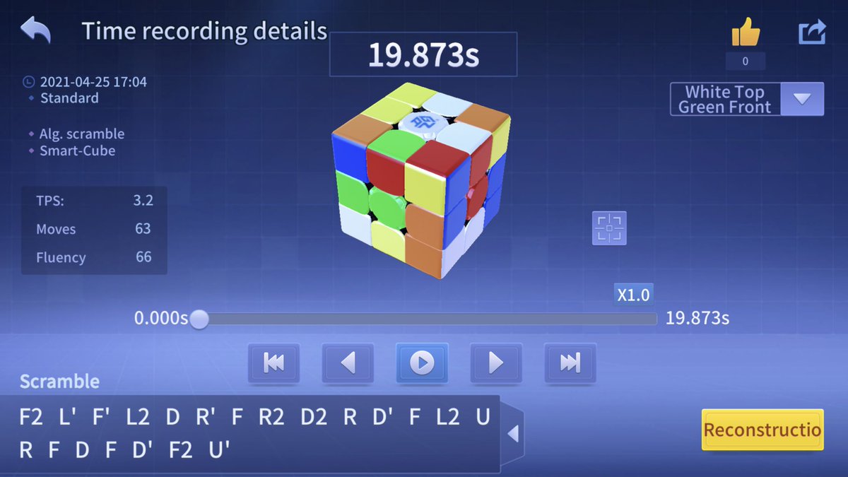 nicho's tweet image. 第二次突破20秒，真係幾難！
#gan356icarry #cubing #3x3 #扭計骰 #魔方