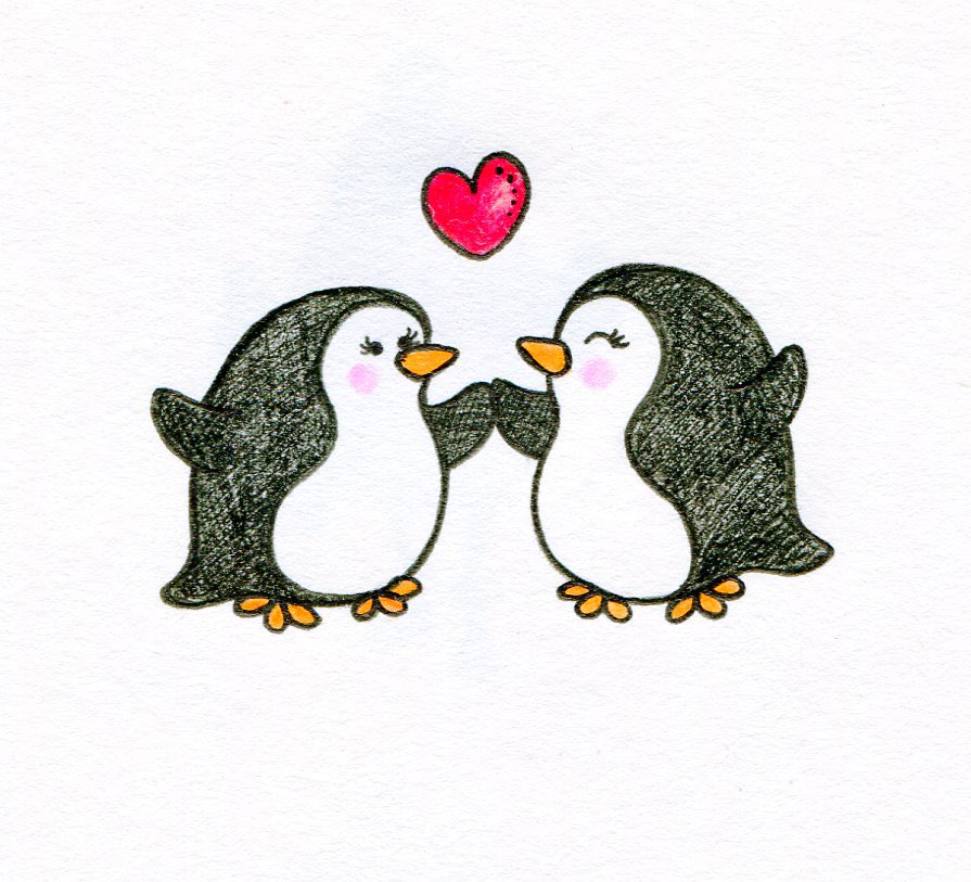 Happy #PenguinDay :) here’s a couple I drew a millennium ago...