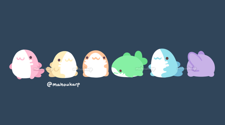 Mahoukarp's tweet photo. planning on making more plushie colors 🦈 https://t.co/KN4jd8p2a6