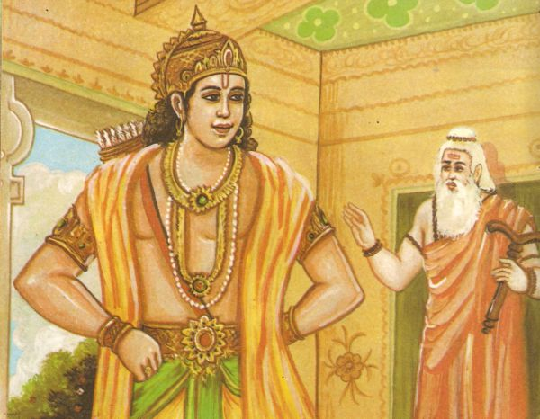 Durvasa asked Rama to be fed and the latter immediately called for food. After that, the satisfied sage went wayNow Rama was filled with sorrow, as he had to execute Lakshmana for having interrupted the meeting. He had promised that to Yama & could not go back on his word12/23