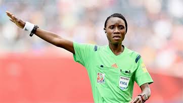 Copafemme_'s tweet image. Her name is Patience Ndidi Madu. She is a Nigerian and is among the referees that will officiate at the #Tokyo2020 Olympics.