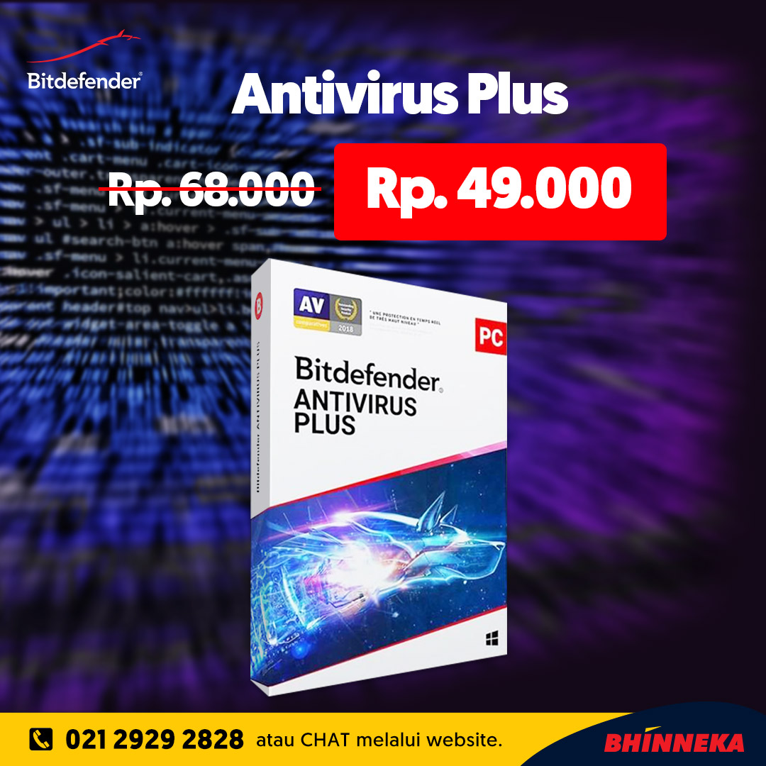 bhinneka's tweet photo. Jangan sampai data bisnis kamu rusak gara-gara virus! Ayo pakai @Bitdefender #Antivirus yang bisa melindungi PC kamu dari malware, spyware, dan adware. Beli di https://t.co/fNd1dWTXMD.
#PromoApril #BelanjaBisnisJadiPraktis #BusinessSuperEcosystem #BelanjaHemat #InfoPromo https://t.co/RB05TZP1Dt