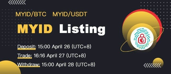 ChrisWi07744366's tweet photo. @AakterMay MYID Coin top 10 exchange listing April 27, 2021. Final Pre-sale offer for 2X, 5X, 10X or more opportunity on opening listing day! Coin bonus. MYID: https://t.co/a5DLL5qqEB 

@MyIdentityCoin

#MyIdentityCoin #BTC

￼

#ETH #BTT

￼

#cryptocurrency https://t.co/Nj7HDJpJmP