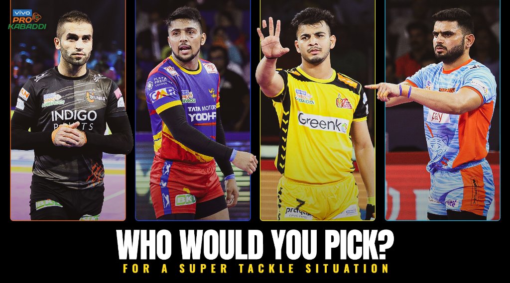 ProKabaddi's tweet photo. 4️⃣ world-class defenders, 1⃣ tough choice 💪

Who would you go with? 🔥 https://t.co/5qa2QQ1cbZ