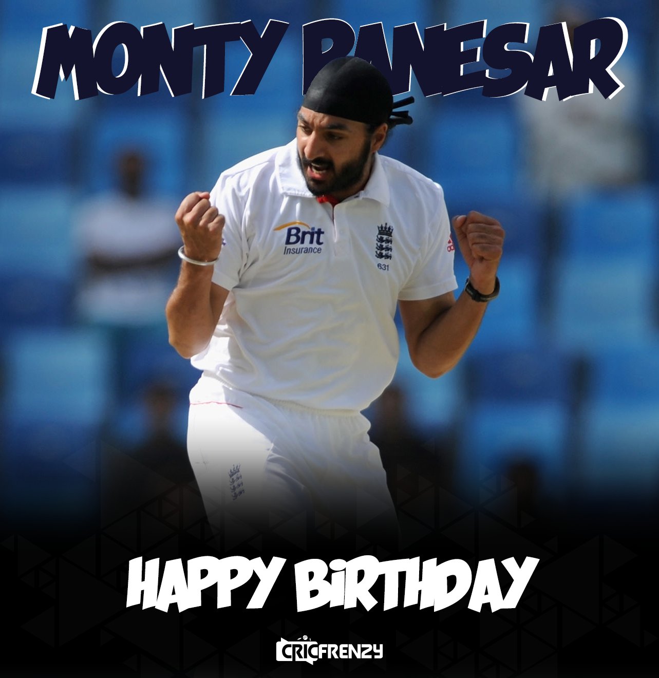 Two time Ashes winner 2009, 2010 11
Happy birthday Monty Panesar    