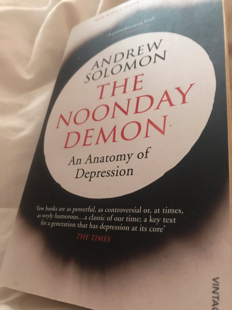 I love Solomon’s writing and capacity for breadth and compassion. I do not love my slow reading and fear this will be the only book I read this year #andrewsolomon #depression
