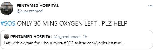 TimesNow's tweet photo. #O2IndiaEmergency | Delhi's Pentamed Hospital raises oxygen S.O.S. https://t.co/Ip22yhxK4v