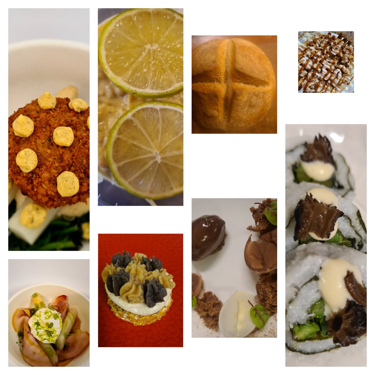 Divers is ons #menu!  van #falafel met asperges tot aan #linzensoep met limoen #okonomiyaki met garnalen #sushi met asperge en morille #chocolade dessert, #zuurdesembrood en de #hazelino.  #ham met het gepocheerde ei en look olie
