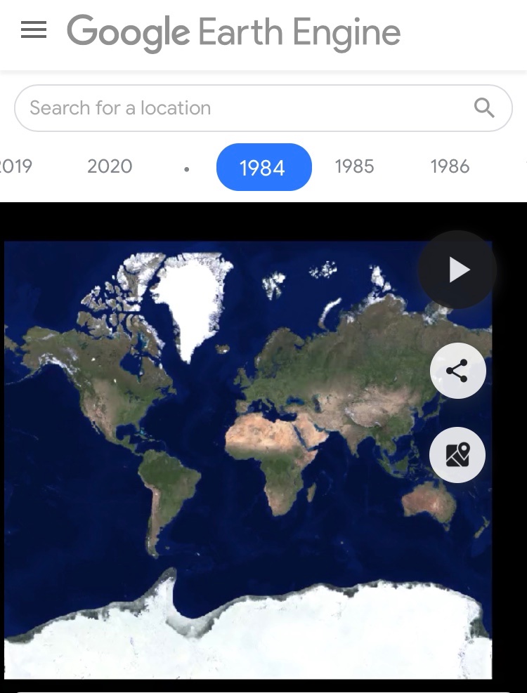 Google Earth Engine Timelapse: 1984-2020 “timelapses of a changing Earth“ https://earthengine.google.com/timelapse/ That’s  #ClimateChange beyond numbers Here are a few things I could see... 