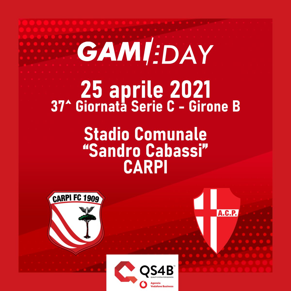 ac_carpi's tweet photo. Carpi-Padova - DOVE SEGUIRE IL MATCH (Ore 20:30)

📺@ElevenSportsIT, @SkySport (ppw)
📻#Modena90 (Fm 88.2/sito/app)
🔍Sito/Twitter ⚪️🔴

#ForzaCarpi #CarpiFc1909 #FieriDeiNostriColori #Gameday #CAPPAD #vodafonebusiness #telefonia #digitalizzazione #partnership 🇲🇨 https://t.co/tIoZDnnXXa