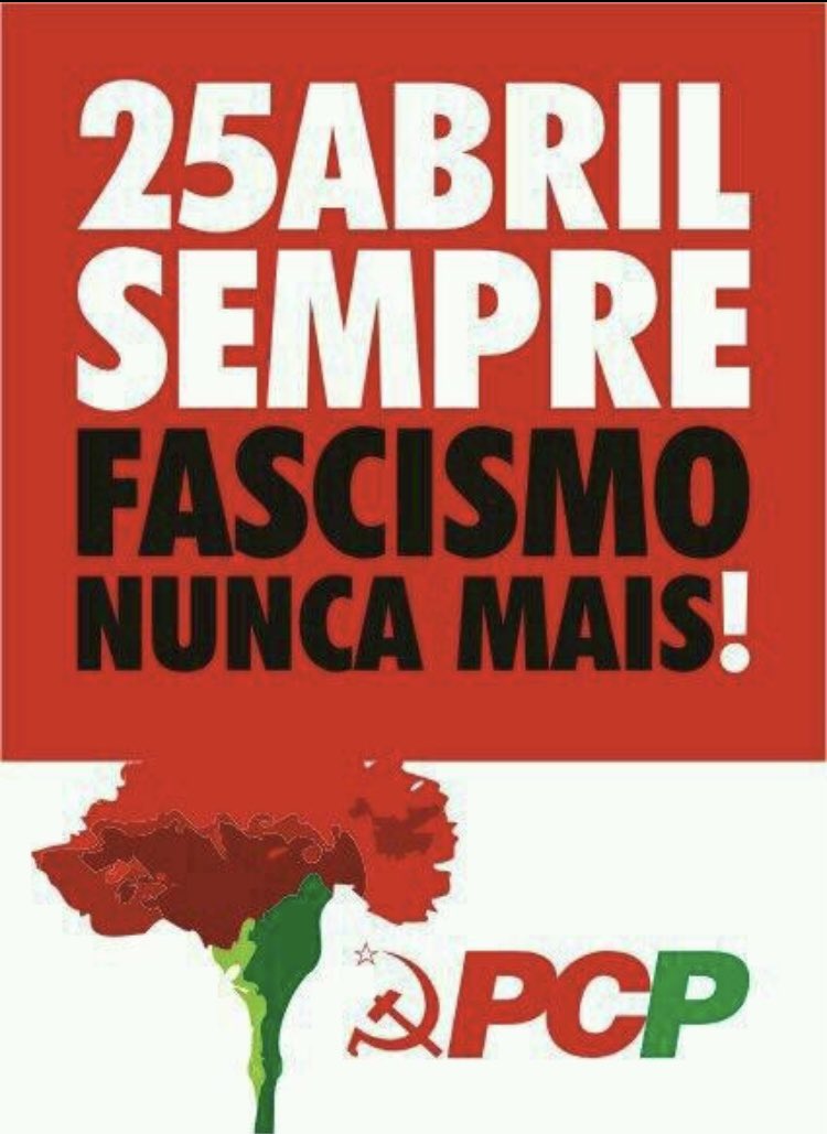 #25Abril 
día contra el #Fascismo
 #RevoluciónDeLosClaveles 🇵🇹 en #Portugal

#Liberazione 
🇮🇹 d' #Italia

#25deabrilsempre  #NoAlFascismo

Lo celebremos cantando 
🔊Grândola Vila Morena 
youtu.be/gaLWqy4e7ls 
y Bella Ciao en la mesa de #UnidasPodemos en el parque del #Retiro