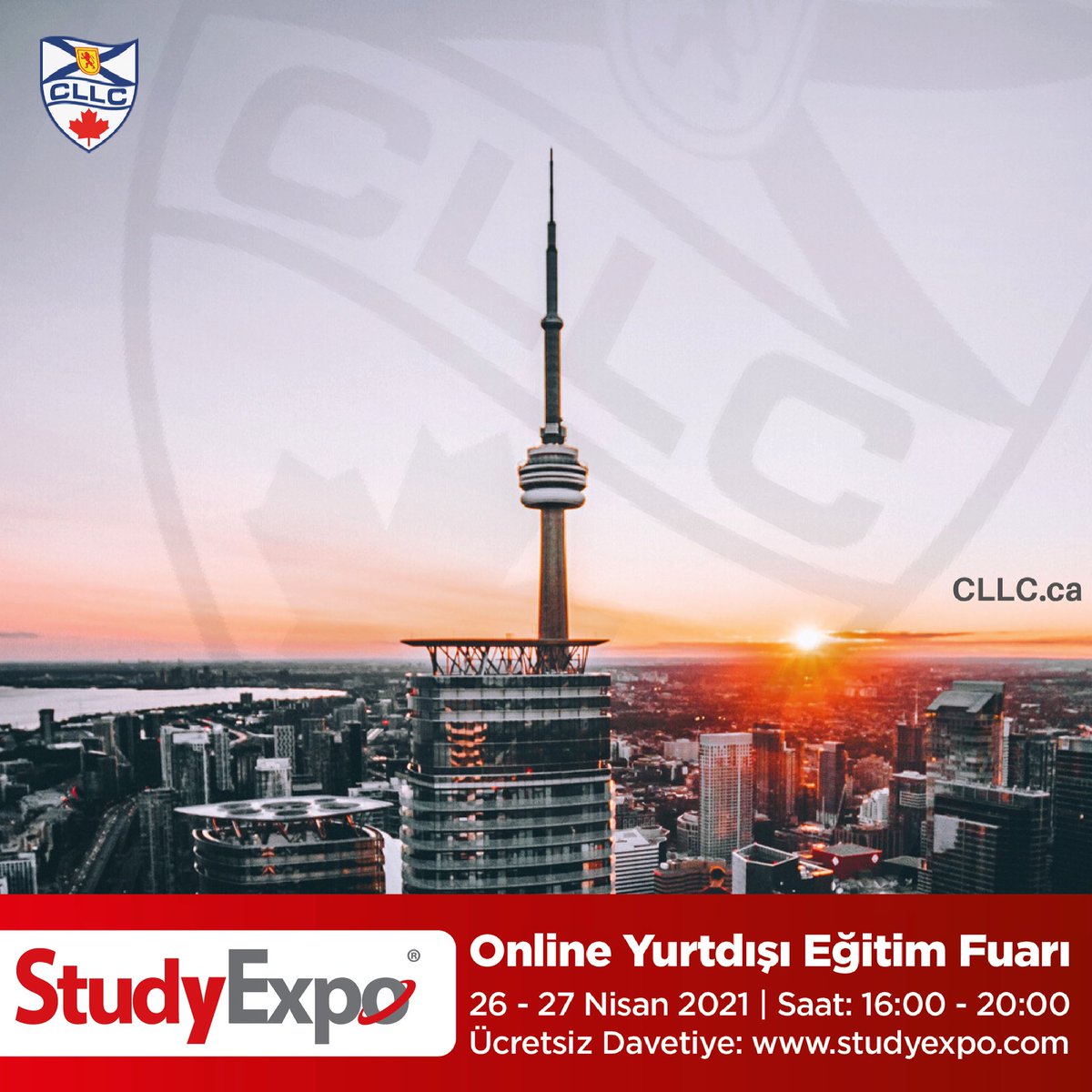 Kanada’da İngilizce Dil Eğitimi Alın: CLLC!
İndirimler, promosyonlar ve kayıt koşulları hakkında bilgi edinin. Katılımın ücretsiz olduğu fuar için şimdi davetiye alın: studyexpo.com 
#studyexpo #kanada #lila #kanadadilokulu #kanadadaeğitim #cllc #cllccanada