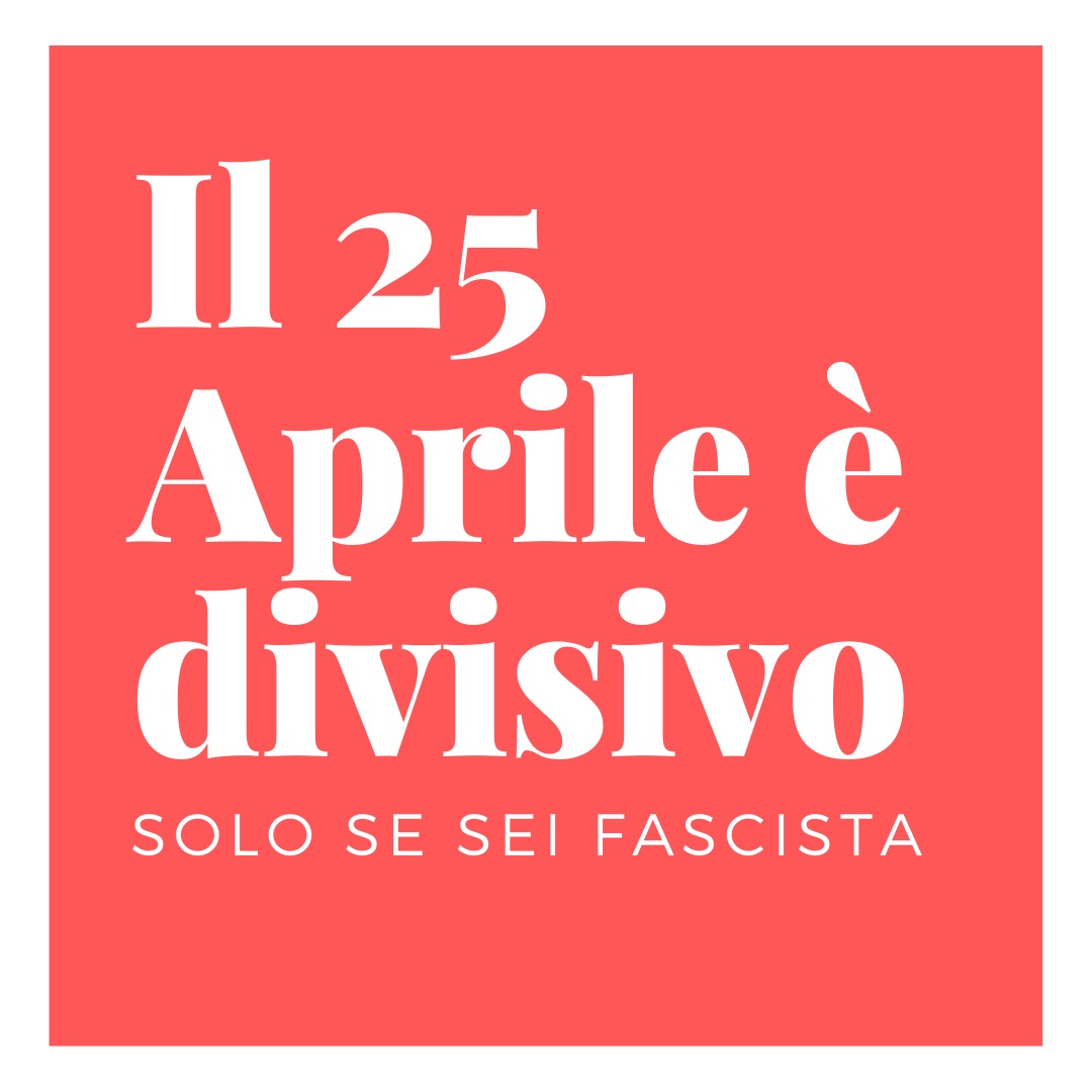 E ricordate: se qualcuno può permettersi di non celebrare il 25 Aprile è solo grazie al 25 Aprile. 

Buona Festa della Liberazione.
Viva la Resistenza 🌹

#25aprile 
#BuonaLiberazione