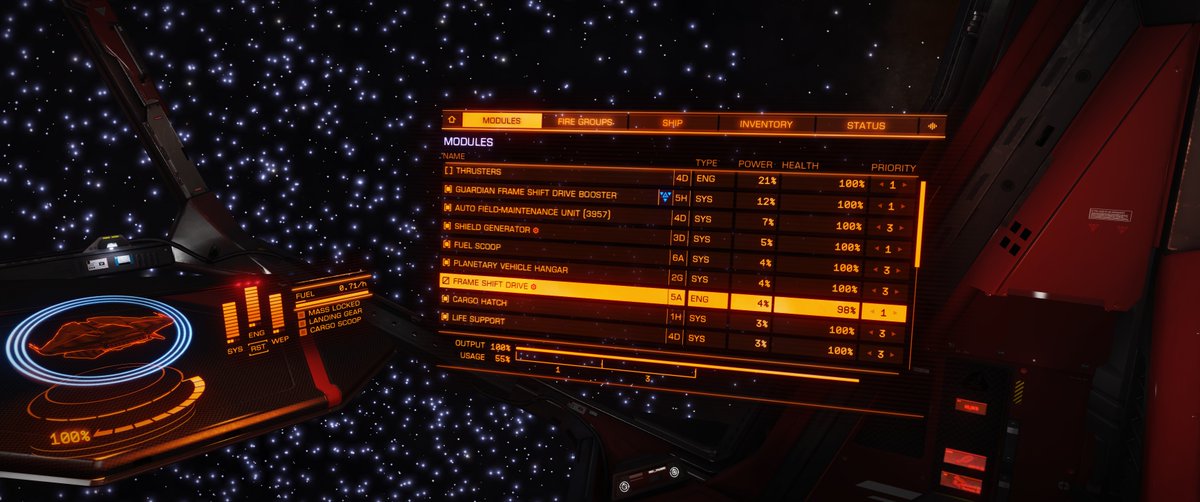 Pit stop in mid-flight along the #coloniaconnectionhighway to repair the FSD #EliteDangerous