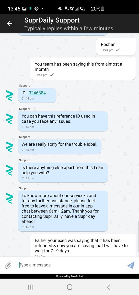 Faizbakali_'s tweet photo. @SuprCares I have never even come across with such a pathetic customer care team. Without even resolving the query they are closing the chat window &amp; every new agent narrates a new story. You guys are sick &amp; good for nothing @shreyasnag @_puneetKumar https://t.co/lFNyfmMCn7