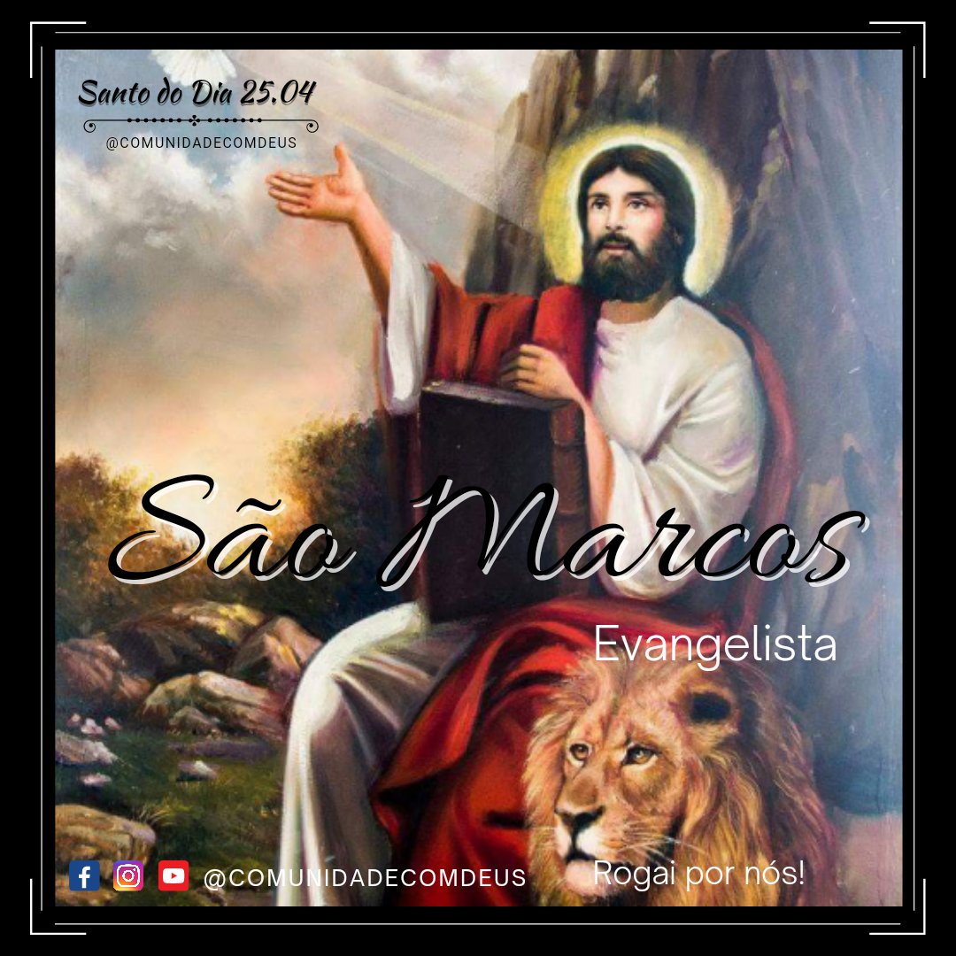 comdeus's tweet image. 😇 25/04 São Marcos, rogai por nós!

#santododia #lectiodivina #santidade #imitemosossantos #comdeus #edificadopelotestemunho #umsantodisse #vidadesanto #saomarcos