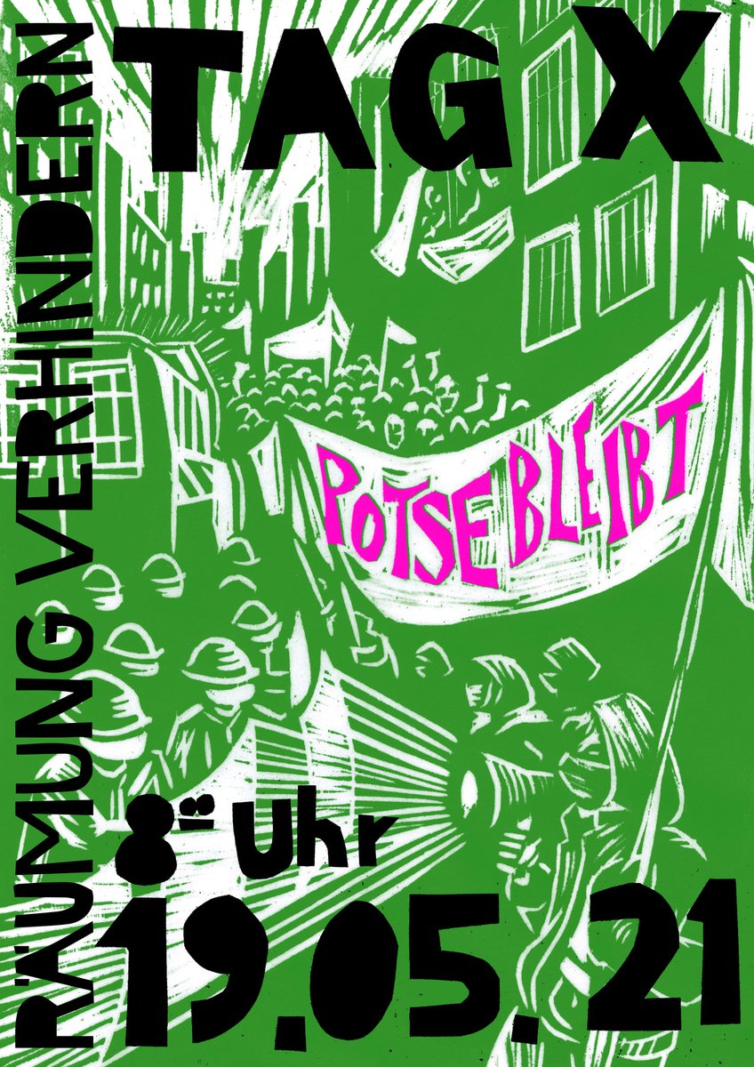 Wir sind wütend, traurig und enttäuscht! Unsere Räumung steht an! Auf eine friedliche Lösung wollte #R2G sich wohl nicht einlassen. Die #Potse, unser Freiraum und selbstverwalteter Rückzugsort, soll am 19.05. um 8 Uhr morgens geräumt werden!
Weitere Infos folgen..
#potsebleibt